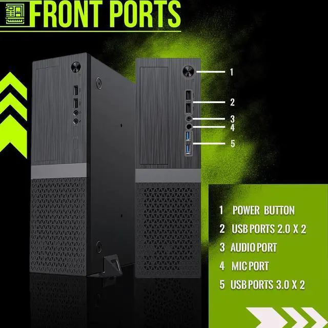 Alt view image 3 of 7 - TechMagnet Heera Gaming PC, i5, 16GB RAM, 512GB SSD, Win 11, Desktop Computer, RX 550 Graphics, 24 Inch Curved Monitor, RGB KBM, Headphone, Webcam for Home, Office & Gaming