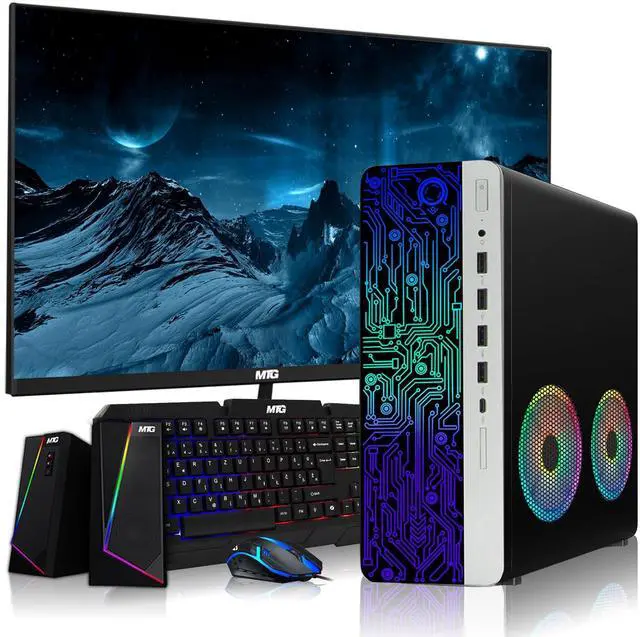 Main image of HP G4 Desktop Computer PC, AMD Ryzen 3 Pro, 8GB RAM, 256GB SSD, 22 Inch Monitor, RGB KBM, Speaker, USB WiFi BT, Home, Office & Study, Win 11