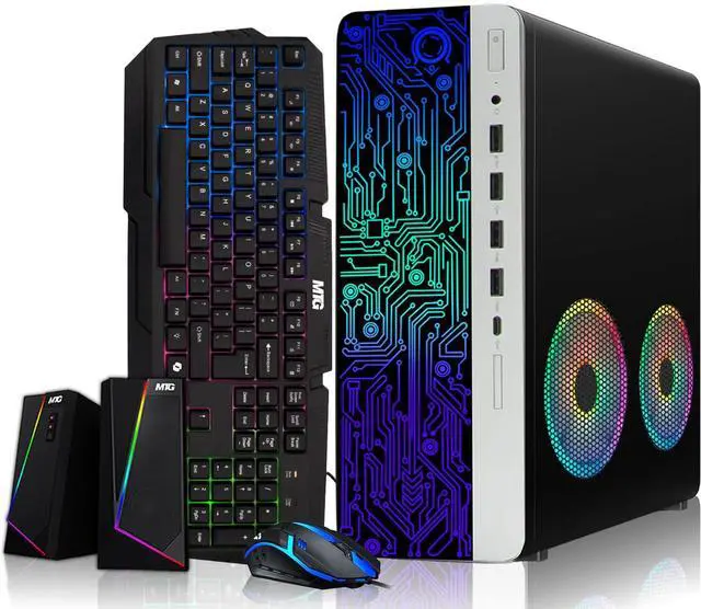 Main image of HP G4 Desktop Computer PC, AMD Ryzen 3 Pro, 8GB RAM, 256GB SSD, RGB KBM, Speaker, USB WiFi BT, Home, Office & Study, Win 11