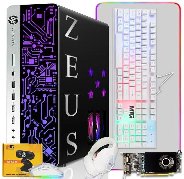 Main image of HP G3 Gaming Desktop Computer PC, i5, 16GB RAM, 256GB SSD + 1TB HDD, RX 550 Graphics, MTG 4 in 1 Kit, Webcam, USB WiFi BT, Win 11 Pro