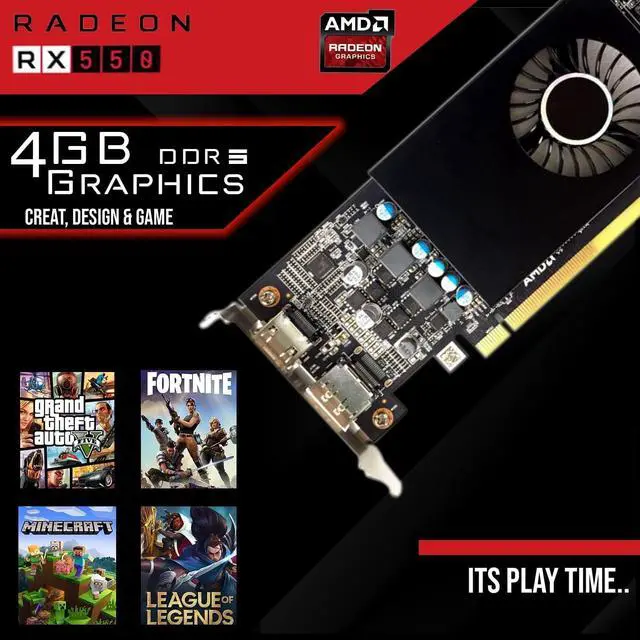 Alt view image 4 of 7 - HP G3 Gaming Desktop Computer PC, i5, 16GB RAM, 256GB SSD + 1TB HDD, RX 550 Graphics, MTG 4 in 1 Kit, Webcam, USB WiFi BT, Win 11 Pro