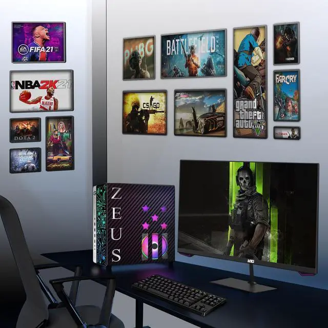 Alt view image 4 of 7 - HP G3 Chameo Gaming Desktop Computer PC, i5, 16GB RAM, 1TB SSD, GTX 1050 Ti Graphics, 22 Inch Monitor, RGB KBM, Headphone, USB WiFi BT, Win 11 Pro