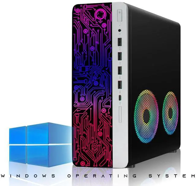 Alt view image 2 of 7 - HP Gaming Desktop Computer PC, AMD Ryzen 3 Pro, 16GB RAM, 256GB SSD, RX 550 Graphics, RGB KBM, Headphone, USB WiFi BT, Win 11 Pro