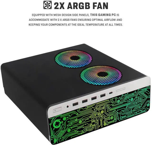 Alt view image 3 of 7 - HP Gaming Desktop Computer PC, AMD Ryzen 3 Pro, 16GB RAM, 256GB SSD, RX 550 Graphics, RGB KBM, Headphone, USB WiFi BT, Win 11 Pro