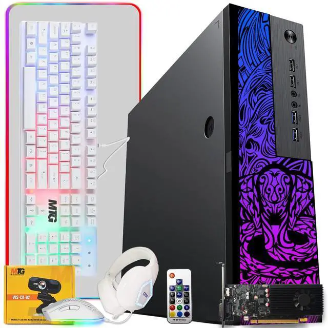 Main image of TechMagnet Cobra Gaming PC, Intel i5, 32GB RAM, 1TB SSD + 2TB HDD Win 11, Desktop Computer, GT 1030 Graphics, MTG 4 in 1 Kit, Webcam, USB WiFi, Home & Office