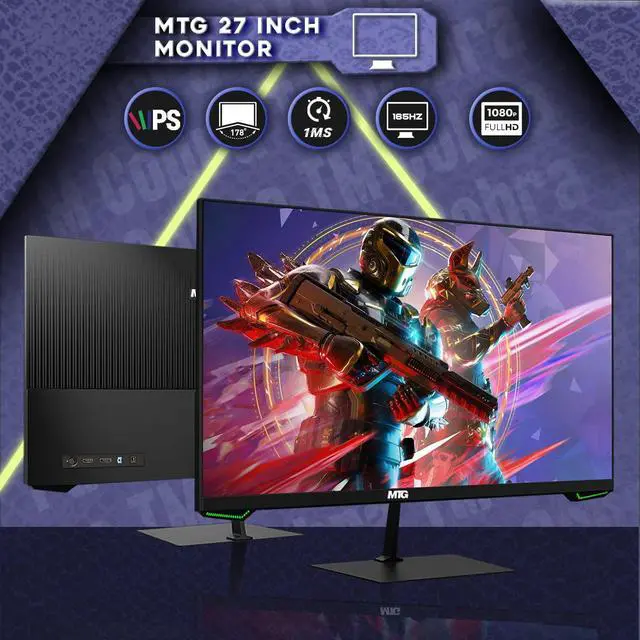Alt view image 3 of 7 - TechMagnet Cobra Gaming PC, Intel i5, 32GB RAM, 256GB SSD + 2TB HDD, Win 11, Desktop Computer, GT 1030 Graphics, 27 Inch Monitor, RGB KBM, Soundbar, Headphone, Webcam