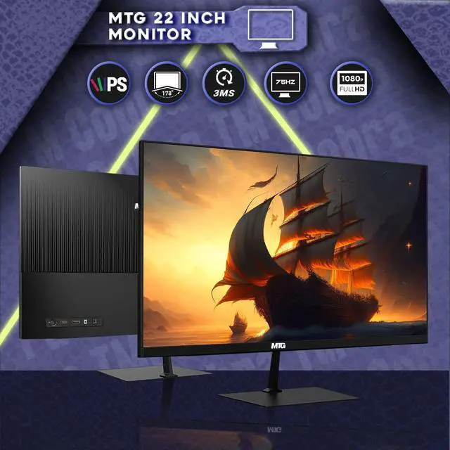 Alt view image 3 of 7 - TechMagnet Cobra Gaming PC, Intel i5, 16GB RAM, 256GB SSD + 1TB HDD Win 11, Desktop Computer, GT 1030 Graphics, 22 Inch Monitor, MTG 4 in 1 Kit, Webcam, USB WiFi, Home & Office