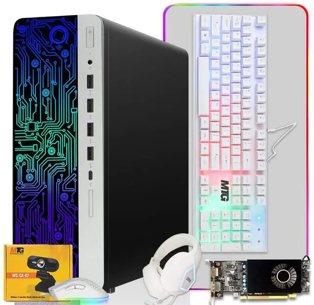 Main image of HP G3 Gaming Desktop Computer PC, i7, 16GB RAM, 240GB SSD, RX 550 Graphics, MTG 4 in 1 Kit, Webcam, USB WiFi BT, Win 11 Pro