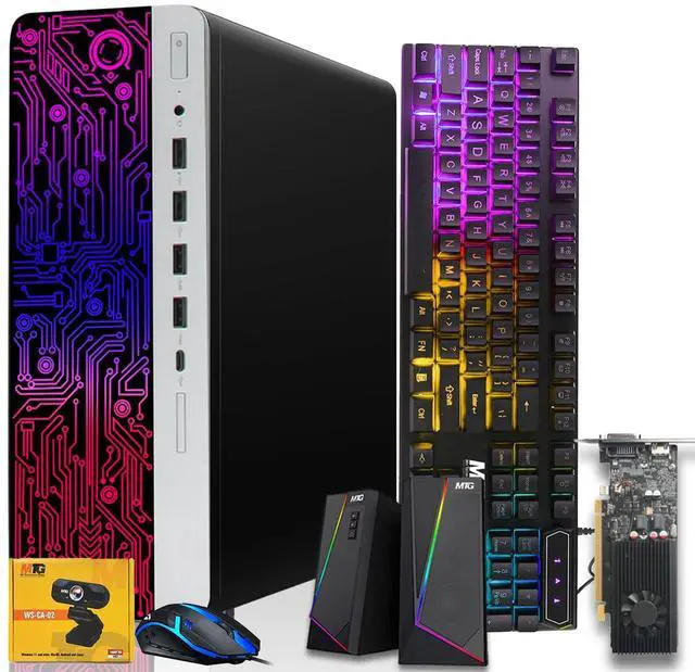 Main image of HP G3 Gaming Computer Desktop PC, i7, 16GB RAM, 1TB SSD, GT 1030 Graphics, RGB KBM, Speaker, Webcam, USB WiFi BT, Win 11 Pro
