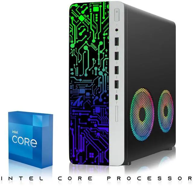 Alt view image 2 of 7 - HP G3 Desktop Computer PC, i3, 8GB RAM, 256GB SSD, 27 Inch Curved Monitor, RGB KBM, Speaker, USB WiFi BT, Win 11
