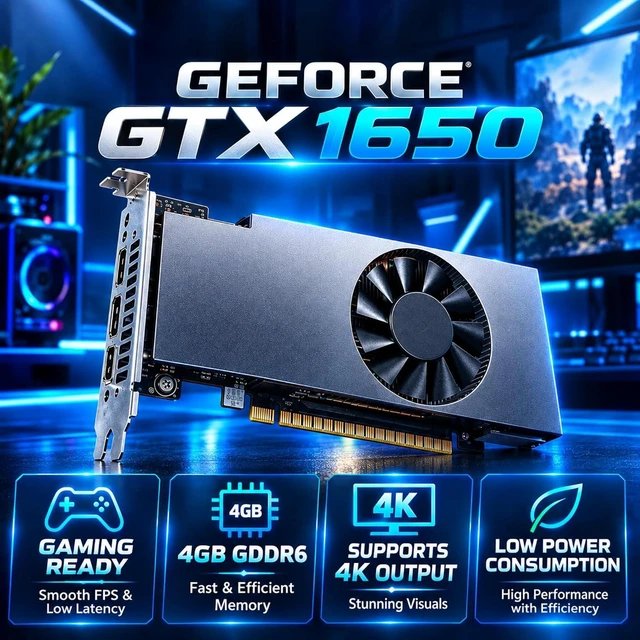 Alt view image 4 of 7 - HP Full Dark Desktop Computer Gaming PC 5911 AMD Ryzen 3 Pro, 16GB RAM, 512GB SSD, GTX 1650 Graphics, RGB KBM, Headphone, Webcam, USB WiFi BT, Win 11