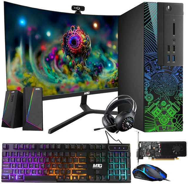 Main image of TechMagnet Lumos 8 Gaming Desktop Computer PC, i5, 16GB RAM, 256GB SSD, GTX 1650 Graphics, 24 Inch Monitor, RGB KBM, Speaker, Headphone, USB WiFi BT, Win 11