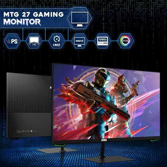 Alt view image 4 of 7 - TechMagnet Lumos 8 Gaming Desktop Computer PC, i7, 16GB RAM, 512GB SSD, GTX 1650 Graphics, 27 Inch Monitor, RGB KBM, Soundbar, Headphone, USB WiFi BT, Win 11