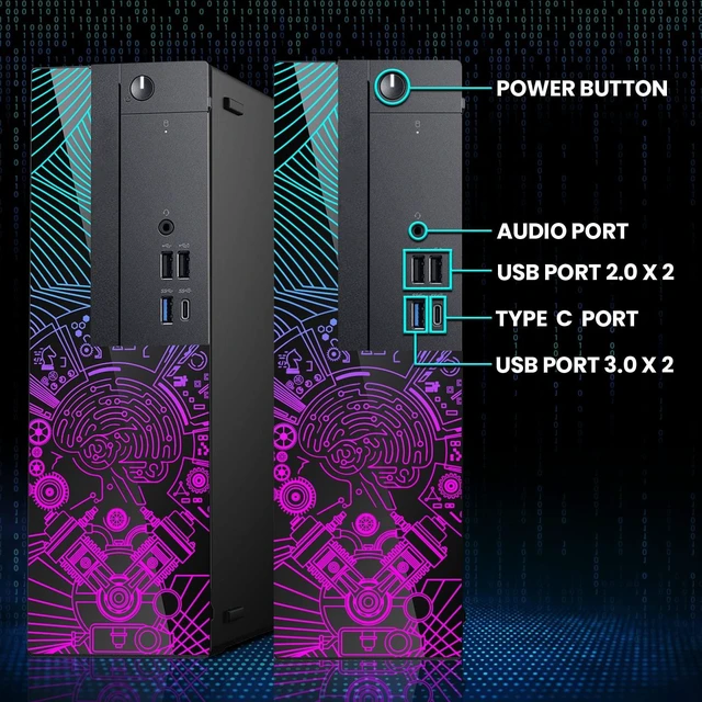 Alt view image 3 of 7 - TechMagnet Lumos 8 Gaming Desktop Computer PC, i7, 8GB RAM, 256GB SSD, GTX 1650 Graphics, RGB KBM, Soundbar, Headphone, USB WiFi BT, Win 11