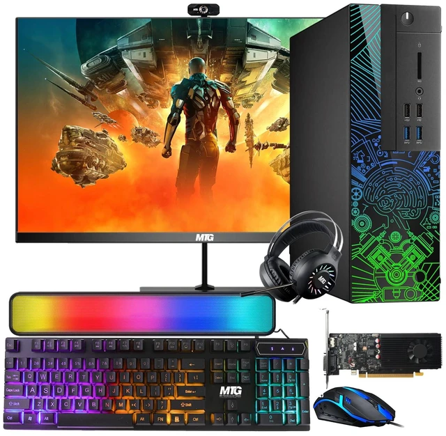 Main image of TechMagnet Lumos 8 Gaming Desktop Computer PC, i7, 16GB RAM, 256GB SSD, GTX 1650 Graphics, 27 Inch Monitor, RGB KBM, Soundbar, Headphone, USB WiFi BT, Win 11