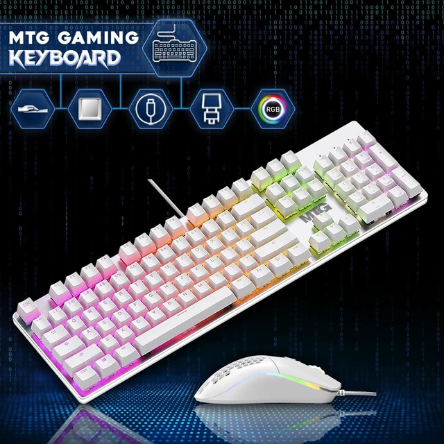 Alt view image 7 of 7 - TechMagnet Lumos 8 Gaming Desktop Computer PC, i7, 16GB RAM, 512GB SSD, GTX 1650 Graphics, 22 Inch Monitor, RGB White KBM & RGB White Headphone, USB WiFi BT, Win 11