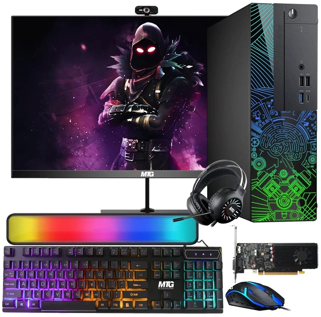 Main image of TechMagnet Lumos 8 Gaming Desktop Computer PC, i7, 16GB RAM, 512GB SSD, GTX 1650 Graphics, 22 Inch Monitor, RGB KBM, Soundbar, Headphone, USB WiFi BT, Win 11