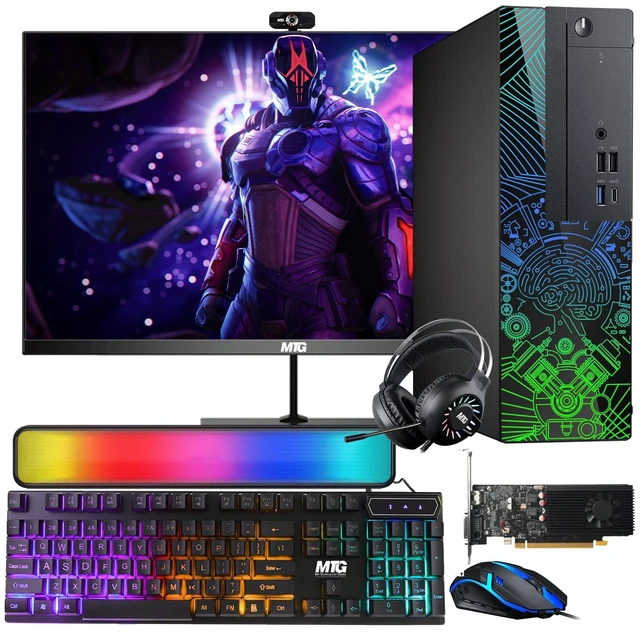 Main image of TechMagnet Lumos 8 Gaming Desktop Computer PC, i7, 16GB RAM, 512GB SSD, GTX 1650 Graphics, 27 Inch Monitor, RGB KBM, Soundbar, Headphone, USB WiFi BT, Win 11