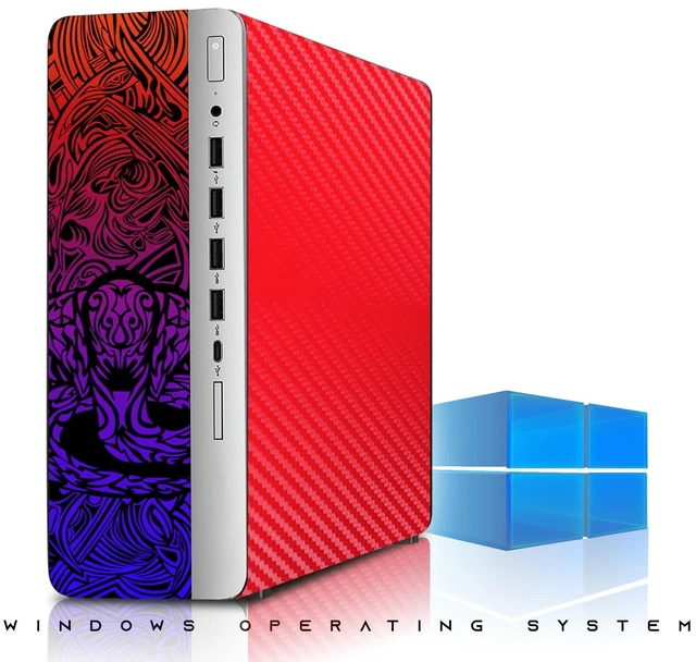 Alt view image 3 of 7 - TechMagnet Cobra Carbon Red Desktop Computer Gaming PC, i7, 16GB RAM, 512GB SSD, GTX 1650 Graphics, 24 Inch Curved Monitor, RGB KBM, Speaker, Webcam, USB WiFi BT, Win 11