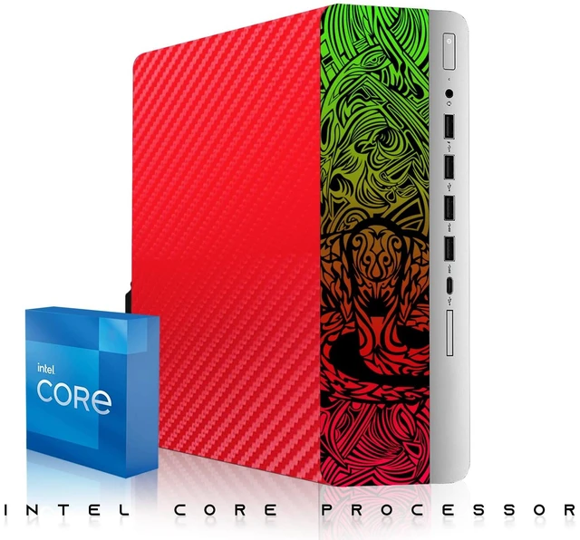 Alt view image 4 of 7 - TechMagnet Cobra Carbon Red Desktop Computer Gaming PC, i7, 16GB RAM, 512GB SSD, GTX 1650 Graphics, 24 Inch Curved Monitor, RGB KBM, Speaker, Webcam, USB WiFi BT, Win 11