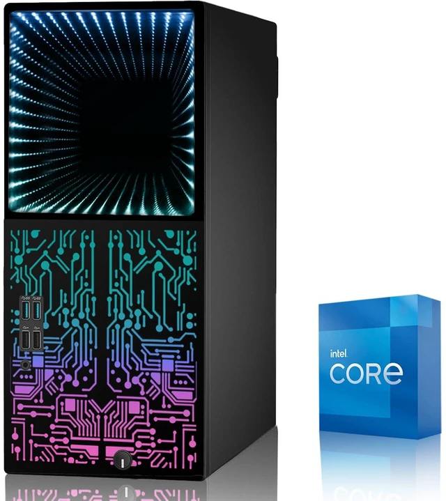 Alt view image 2 of 7 - TechMagnet Horizon+ Gaming PC, i7, 16GB RAM, 256GB SSD, RX 550 4GB Graphics, RGB Keyboard & Mouse, USB WiFi BT, Win 11