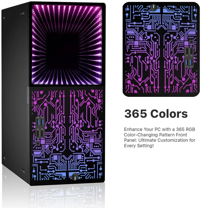 Alt view image 3 of 7 - TechMagnet Horizon+ Gaming PC, i7, 16GB RAM, 256GB SSD, RX 550 4GB Graphics, RGB Keyboard & Mouse, USB WiFi BT, Win 11