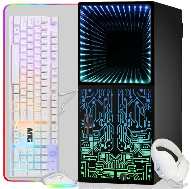 Main image of TechMagnet Horizon+ Gaming PC, i7, 16GB RAM, 256GB SSD, GT 730 4GB Graphics, 4 in 1 Gaming Kit, USB WiFi BT, Win 11