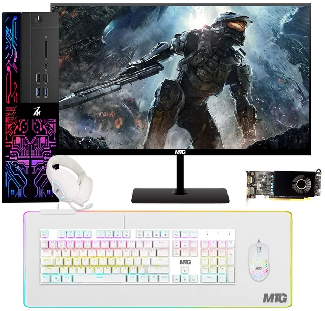 Main image of TechMagnet Siwa 6 Gaming PC, i3, 16GB RAM, 480GB SSD + 1TB HDD, RX 550 Graphics, 27 Inch Monitor, 4 in 1 Gaming Kit, USB WiFi BT, Win 11