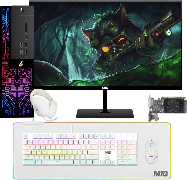 Main image of TechMagnet Siwa 6 Gaming PC, i3, 16GB RAM, 240GB SSD + 1TB HDD, GT 730 4GB Graphics, 22 Inch Monitor, 4 in 1 Gaming Kit, USB WiFi BT, Win 11