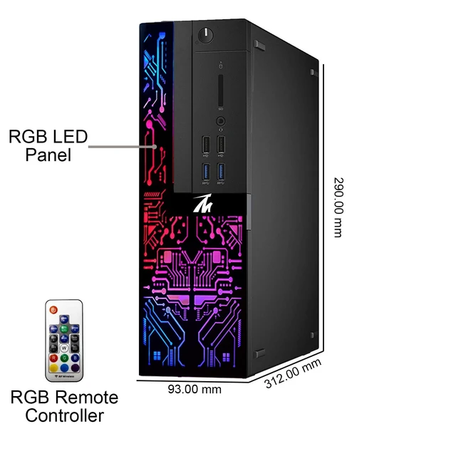 Alt view image 2 of 7 - TechMagnet Siwa 6 Gaming PC, i3, 16GB RAM, 480GB SSD, RX 550 Graphics, 24 Inch Curved Monitor, 4 in 1 Gaming Kit, USB WiFi BT, Win 11