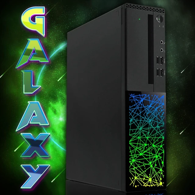 Alt view image 2 of 7 - TechMagnet Galaxy Gaming PC, i5, 16GB RAM, 240GB SSD, RX 550 Graphics, RGB KBM, Speaker, Webcam, USB WiFi BT, Win 11
