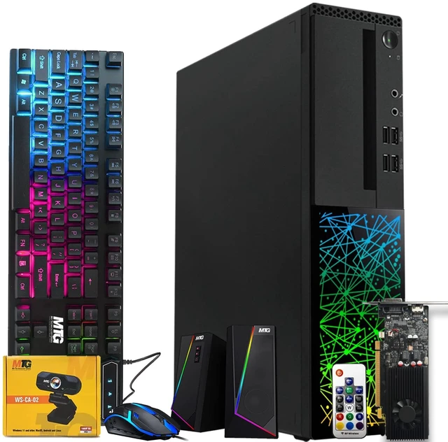 Main image of TechMagnet Galaxy Gaming PC, i5, 16GB RAM, 240GB SSD, GTX 1650 Graphics, RGB KBM, Speaker, Webcam, USB WiFi BT, Win 11