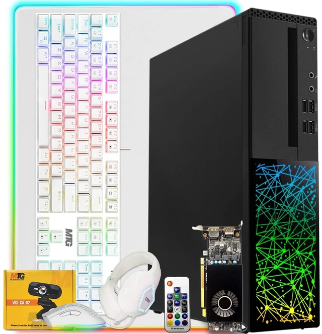 Main image of TechMagnet Galaxy Gaming PC, i5, 16GB RAM, 240GB SSD, RX 550 Graphics, 4 in 1 Gaming Kit, Webcam, USB WiFi BT, Win 11