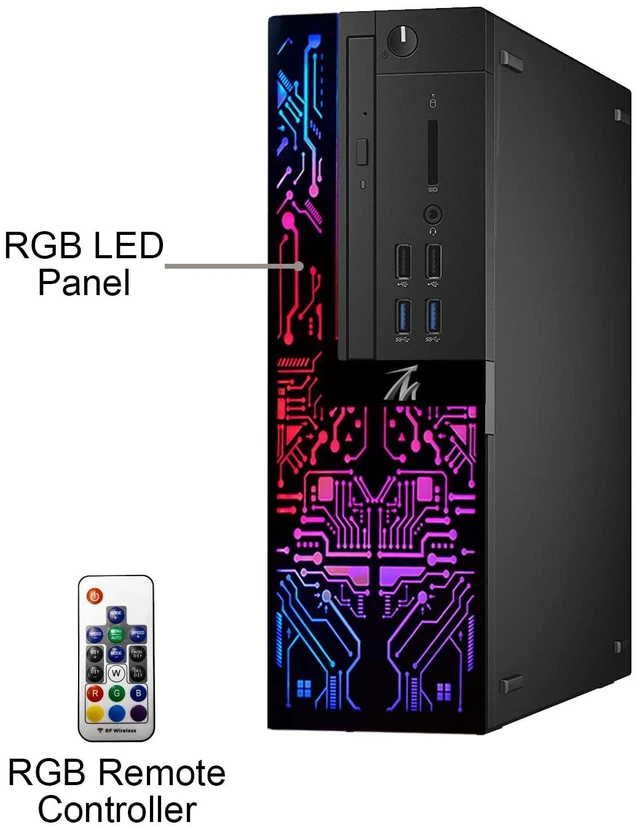 Alt view image 2 of 7 - TechMagnet Siwa 6 Gaming PC, i3, 16GB RAM, 1TB SSD, RX 550 Graphics, RGB KBM, USB WiFi BT, Win 11