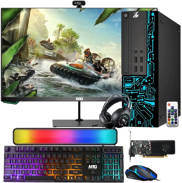 Main image of TechMagnet Siwa 8 Gaming PC, i7, 16GB RAM, 1TB SSD + 2TB HDD, GTX 1650 Graphics, 27 Inch Monitor, RGB KBM, Soundbar, Headphone, USB WiFi BT, Win 11