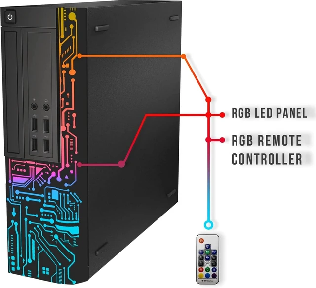 Alt view image 2 of 7 - TechMagnet Siwa 8 Gaming PC, i7, 16GB RAM, 240GB SSD + 2TB HDD, GTX 1650 Graphics, 24 Inch Curved Monitor, RGB KBM, Soundbar, Headphone, USB WiFi BT, Win 11