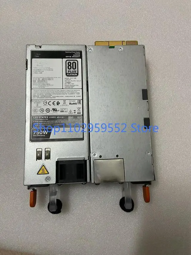 Alt view image 2 of 4 - 1Pcs for R740 R640 T640 R540 750W Power Supply 0W8R3C