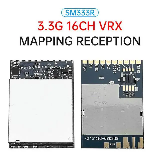 Alt view image 2 of 3 - SM333R 3.3G 16CH VRX Module Analog FPV Audio Video Transmission Receiver Module
