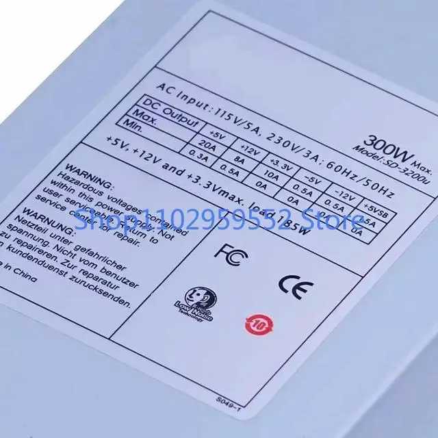 Alt view image 3 of 3 - 1pcs PSU For R-Senda Standard 1U 300W Switching Power Supply SD-3200U