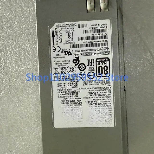 Alt view image 2 of 2 - 1pcs for 700-014550-0000 UCSC-PSU-1050W 341-0638-03 Power Supply