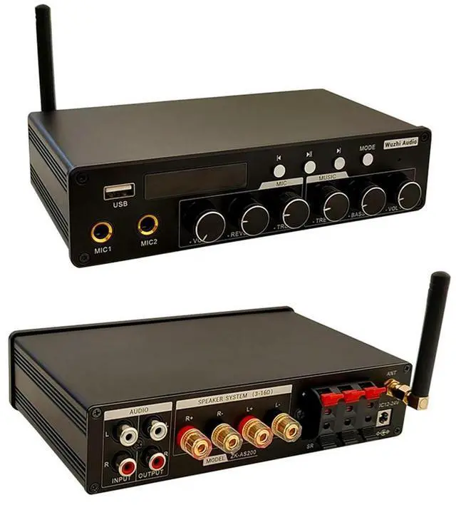 Main image of DC 12-24V ZK-AS TPA3116D Subwoofer Bluetooth-compatible Amplifier HiFi 2.1 Digital Audio Power Amplifiers 200W Sound Amplificado
