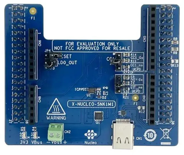 Main image of X-NUCLEO-SNK1M1 TCPP01-M12 Type-C power transmission slot expansion board