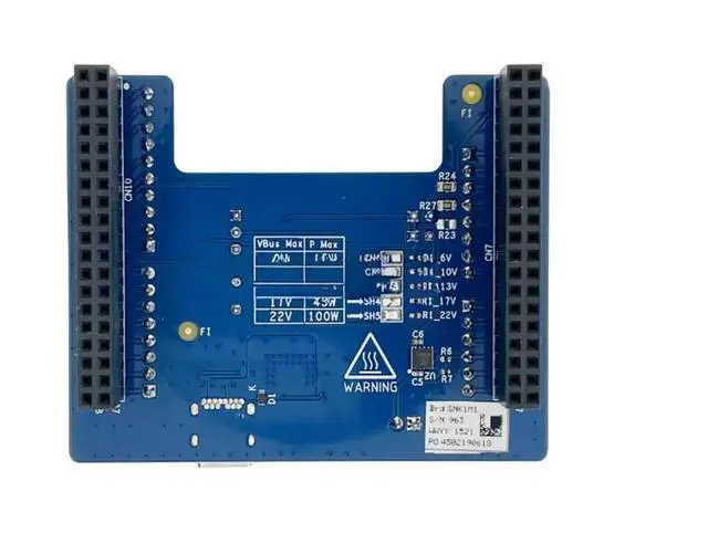 Alt view image 2 of 3 - X-NUCLEO-SNK1M1 TCPP01-M12 Type-C power transmission slot expansion board