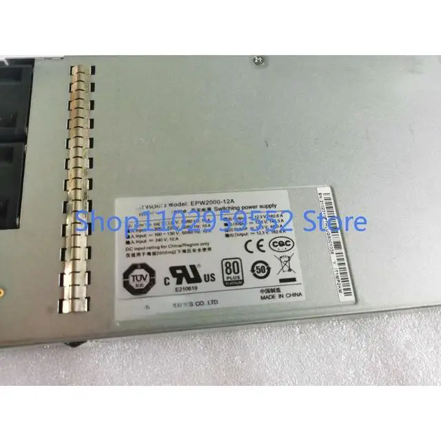 Alt view image 2 of 3 - 1Pcs for RH5885H V3 Server 2000W Power Supply EPW2000-12A 02310PTH