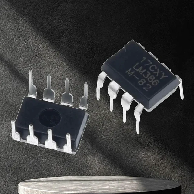 Main image of 10 x LM386/LM386N DIP-8 Low-Power Through-Hole Audio Amplifier IC Chips