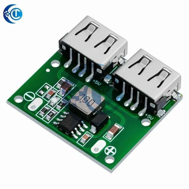 Alt view image 3 of 3 - DC-DC Buck Converter Step-Down Module 6V-26V to 5V 3A Dual USB Output Car Charger Voltage Regulator