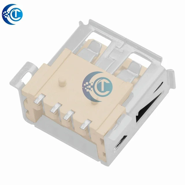 Alt view image 2 of 3 - 10PCS PCB Mount USB-A Female Connectors - Reliable Standard Solder Jacks for DIY Electronics