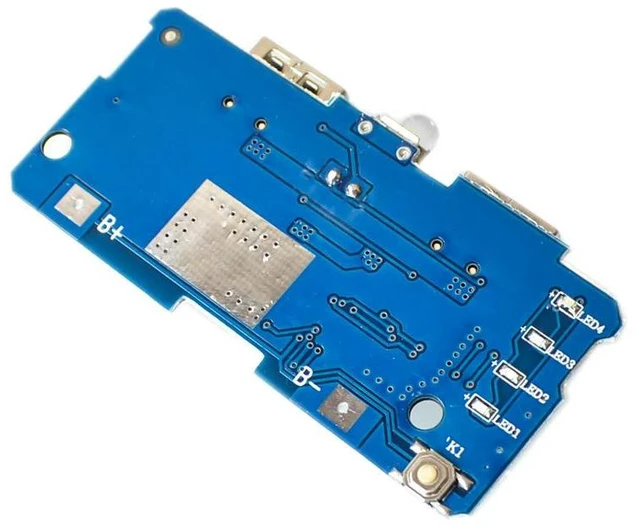 Alt view image 2 of 3 - 5V 2A Power Bank Charger Module Charging Circuit Board Step Up Boost Power Supply Module 2A Dual USB Output 1A Input