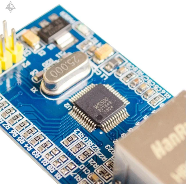 Alt view image 3 of 3 - 1pcs W5500 Ethernet Network Modules For TCP/IP 51/STM32 SPI Interface 3.3V 5V I/O MCU