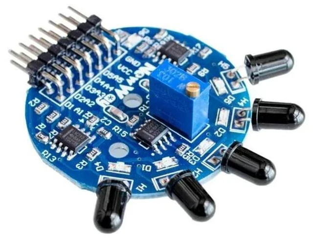 Main image of 5 channel flame five channel flame sensor module analog digital dual output fire extinguishing robot